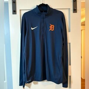Nike Men’s Navy Detroit Tigers Light Dry-Fit Quarter Zip